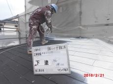 屋根塗装工事　リビング亀沢　伊佐市大口菱刈