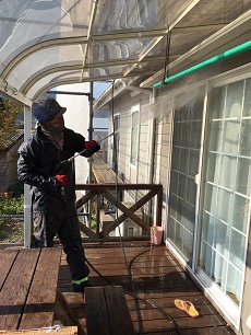 霧島市　横川町　塗装　家