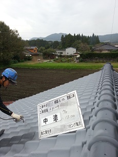 姶良市　加治木　屋根外壁塗装