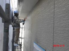 屋根外壁塗装　下塗り　湧水町　リビング亀沢